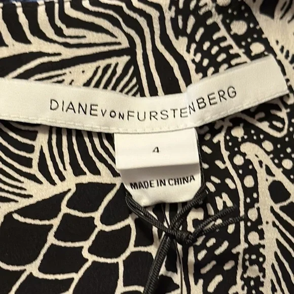 Diane Von Furstenberg Black and White Top - Picture 4 of 9